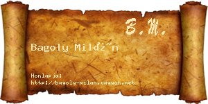 Bagoly Milán névjegykártya