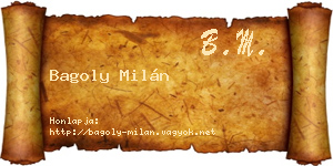 Bagoly Milán névjegykártya