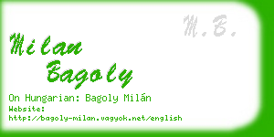 milan bagoly business card